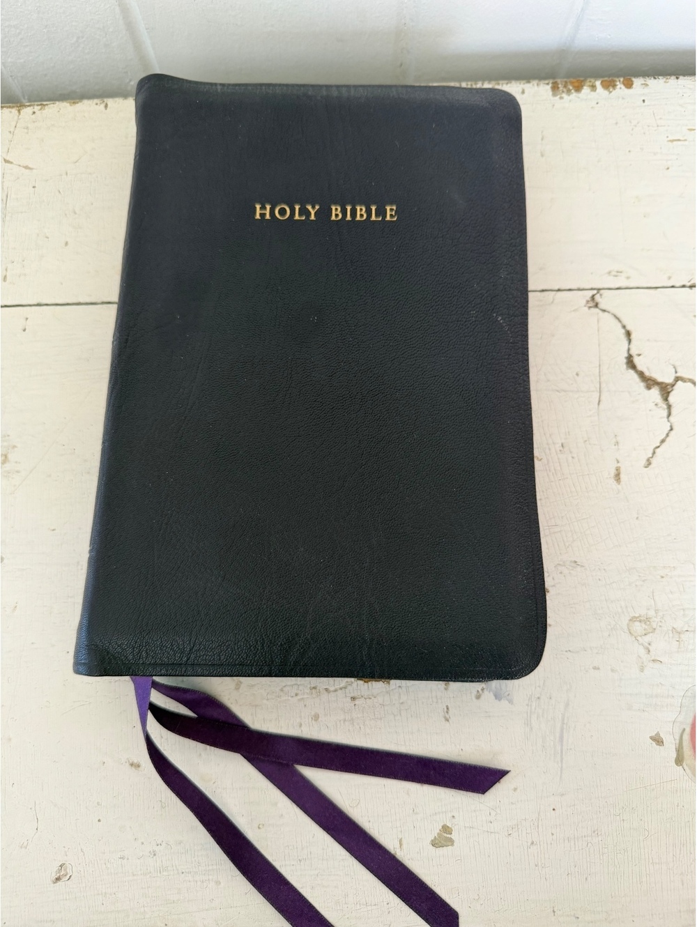 KJV Allan Longprimer Edition - Thinline - Purple Natural Grain Goatskin